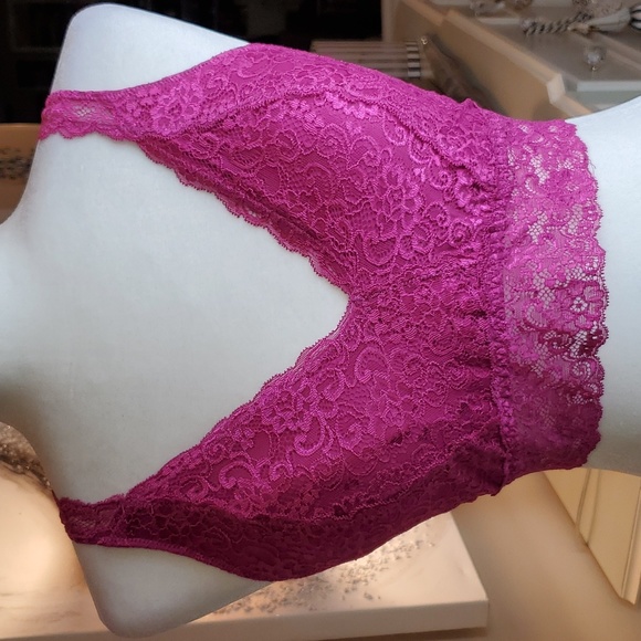 SOMA 💖NWT💖 Size Large Bralette Lace Racerback "Magenta" Color! 💖💖💖 - Picture 7 of 13